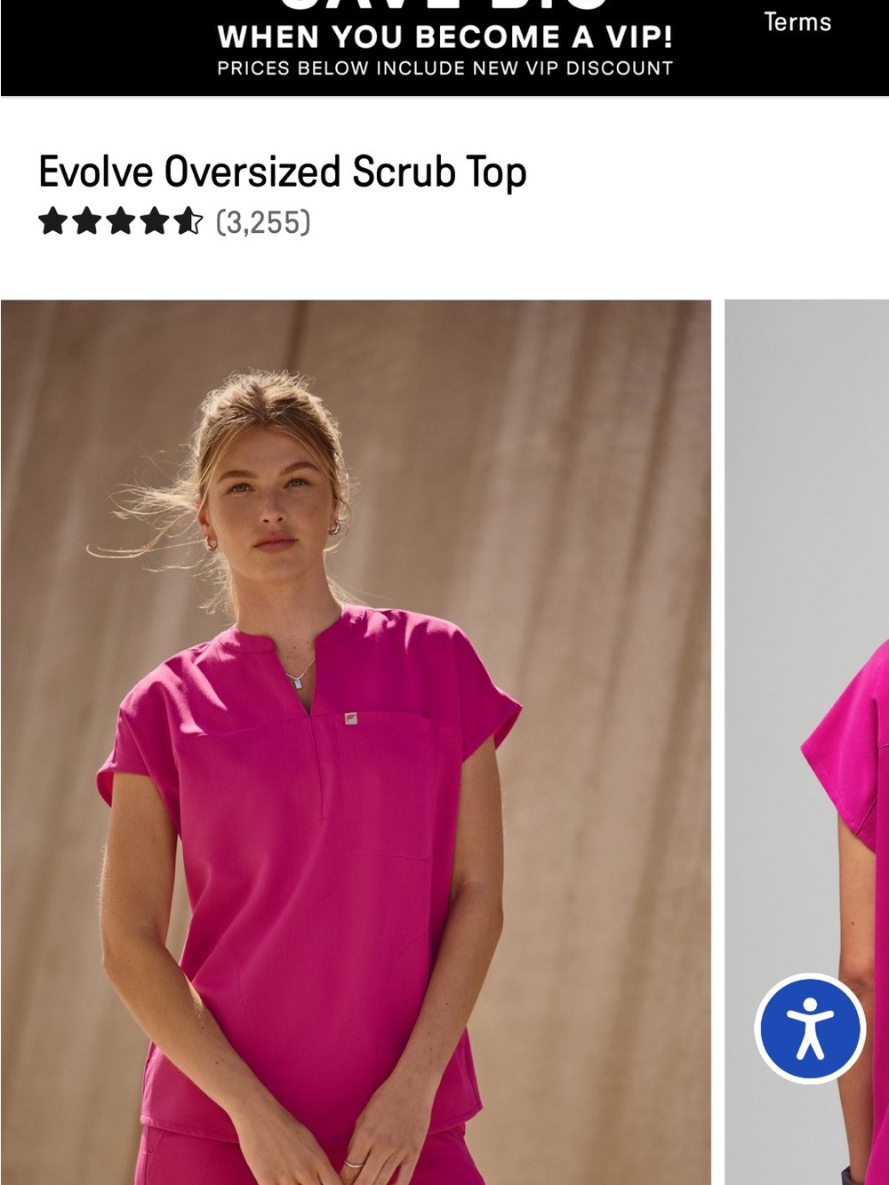 REVOLVE Hot Pink Oversized Scrub Top